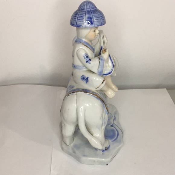 Vintage Made In Taiwan Asian Pair Ridding Water Buffalo - Picture 8 of 11